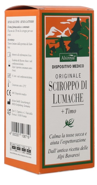 SCIROPPO LUMACHE ORIGINALE ALSITAN 150 ML - farmascienza.it