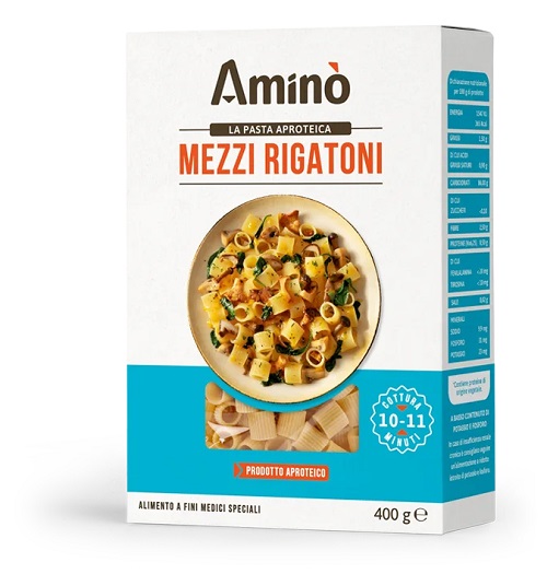 AMINO' MEZZI RIGATONI APROTEICI 400 G - farmascienza.it
