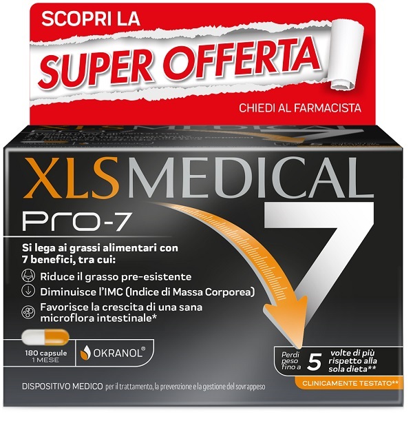 XLS MEDICAL PRO-7 180 CAPSULE TAGLIO PREZZO - farmascienza.it