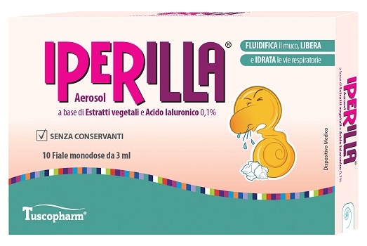 AEROSOL IPERILLA 10 FIALE MONODOSE DA 3 ML A BASE DI ESTRATTI VEGETALI E ACIDO IALURONICO 0,1% - farmascienza.it